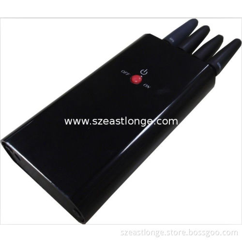 3g Black Gps Portable Cell Phone Signal Jammer For Schools , 25dbm